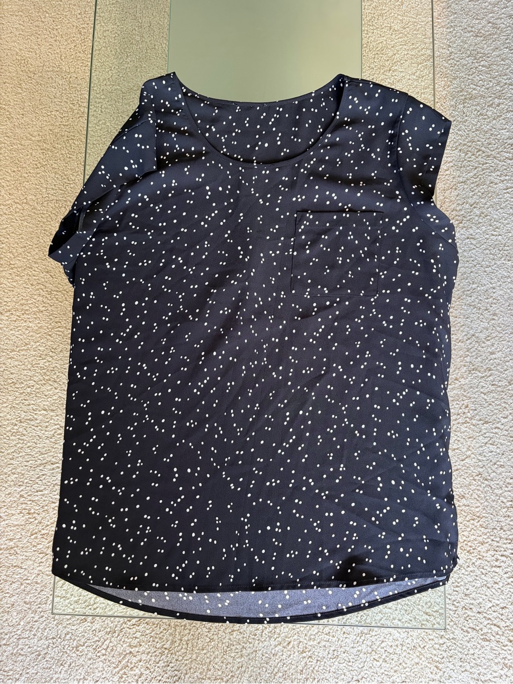 💜 Black and White dot Blouse